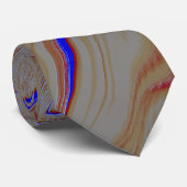 Cravate Étroits ondulations bleues entre les couches de ci (Roulé)