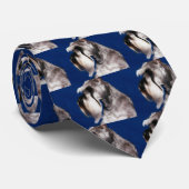 Cravate Étude de tête de Schnauzer miniature (Roulé)