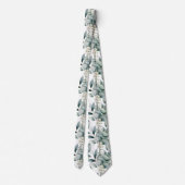 Cravate Eucalyptus Greenery Classic Formal Floral Neck Tie (Dos)
