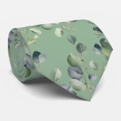 Cravate Eucalyptus Greenery Classic Formal Floral Neck Tie (Roulé)