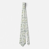 Cravate Eucalyptus Greenery Wedding Silver Sage Green (Devant)