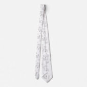 Cravate Eucalyptus Gris Doux Sur Mariage Blanc Pur (Dos)