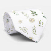 Cravate Eucalyptus Mariage Floral Groomsmen Cadeau (Roulé)