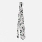 Cravate Eucalyptus Vert Et Mariage Feuille (Dos)