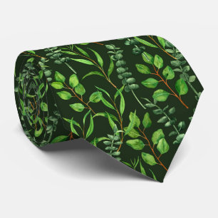 Cravate Eucalyptus vert foncé