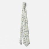 Cravate Eucalyptus Vert Mariage Argent Sage Vert (Dos)
