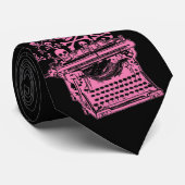 Cravate Evil Pink Typewriter (Roulé)
