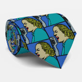 Cravate Evita pop art style motif graphique motif (Roulé)