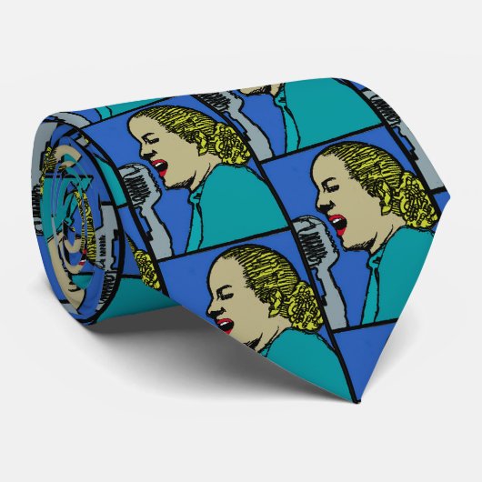 Cravate Evita pop art style motif graphique motif (Roulé)
