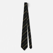 Cravate Executive Luxe | Marbre Noir et Or (Devant)