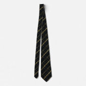 Cravate Executive Luxe | Marbre Noir et Or (Dos)