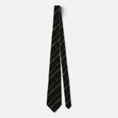 Cravate Executive Luxe | Marbre Noir & Or (Devant)
