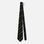 Cravate Executive Luxe | Marbre Noir & Or (Devant)