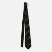 Cravate Executive Luxe | Marbre Noir & Or (Dos)