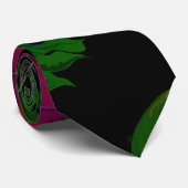 Cravate Exotic jungle night orchids pattern (Roulé)