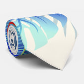 Cravate Exotic Tropical Flowers - Pink & Aquamarines (Roulé)