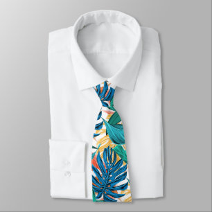 Cravate Exotique Tropical Feuille - été