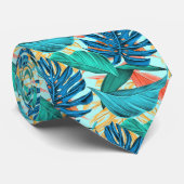 Cravate Exotique Tropical Feuille - Fête d'été (Roulé)