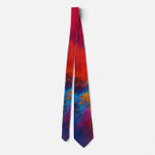 Cravate Explosion de Couleur Abstraite Inferno Bloom (Dos)