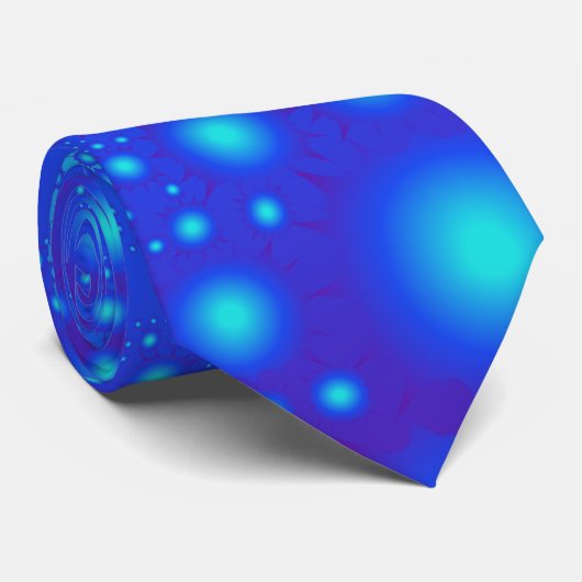 Cravate Explosions bleues de fractale : Cravate/cravate (Roulé)