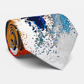 Cravate Expression Abstraite des figures humaines en mouve (Roulé)