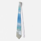 Cravate Extreme Relaxation Plage Vue Sable blanc (Devant)
