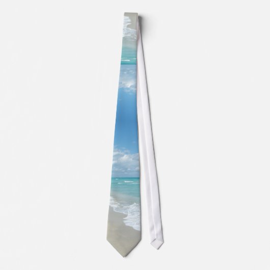 Cravate Extreme Relaxation Plage Vue Sable blanc (Devant)