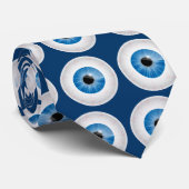 Cravate Eyeball Bleu Bloodshot (Roulé)