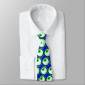 Cravate Eyeball Funny Monster Vert (Attaché)