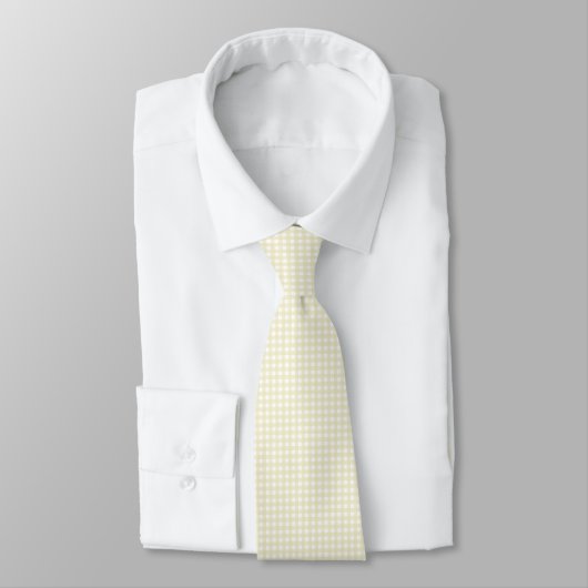 Cravate F & L En vichy jaune (Attaché)