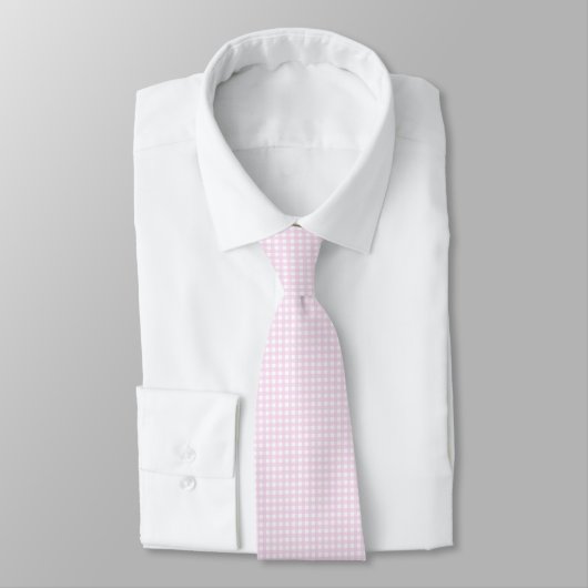 Cravate F & L En vichy rose (Attaché)