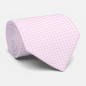 Cravate F & L En vichy rose (Roulé)