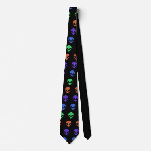 Cravate FACE ALIEN multicolore (Devant)