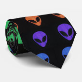 Cravate FACE ALIEN multicolore (Roulé)