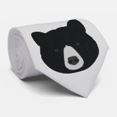 Cravate Face de l'ours noir (Roulé)
