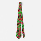 Cravate Fading Red Zinnia Flowers Abstract Pattern        (Devant)
