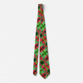 Cravate Fading Red Zinnia Flowers Abstract Pattern        (Dos)