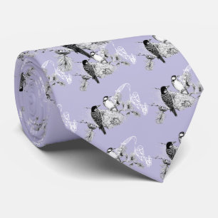Cravate Faire-Part de Mariage Oiseaux de l'Amour Vintage