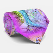 cravate faisante une sieste de sirène rose et (Roulé)