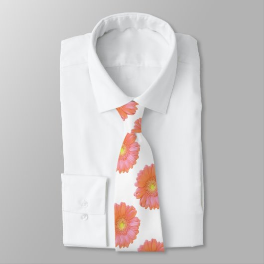 Cravate Faisée de gerbera orange (Attaché)