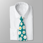 Cravate Faisée graphique moderne Turquoise (Attaché)