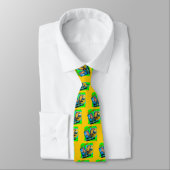 Cravate Faisons la fête - Perroquets (Attaché)