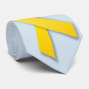 Cravate faite sur commande de ruban jaune