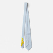 Cravate faite sur commande de ruban jaune (Dos)