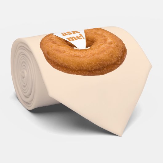 Cravate faite sur commande d'humour de beignet (Roulé)