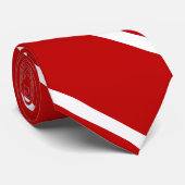 Cravate faite sur commande rouge et blanche de (Roulé)