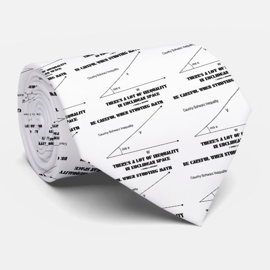 Cravate Faites attention en étudiant l'inégalité de maths (Roulé)