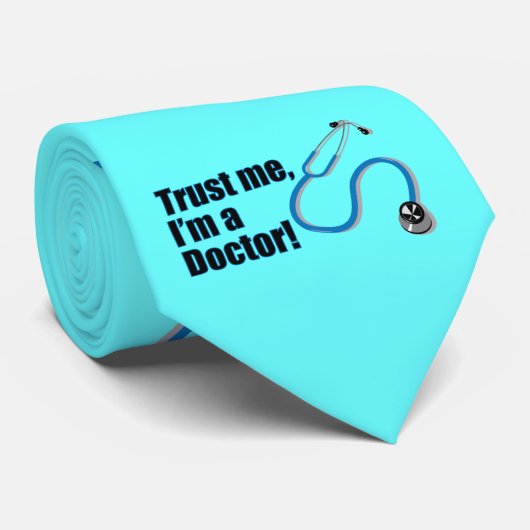 Cravate Faites-moi confiance Je suis docteur Stethoscope C (Roulé)