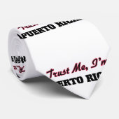 Cravate Faites-moi confiance je suis portoricain (Roulé)