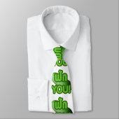 Cravate FAK YOU ! ... Courge verte (Melon d'hiver) (Attaché)